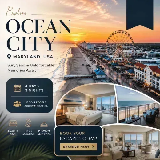 Hilton Ocean City Oceanfront Suites — 4D/3N Ocean City